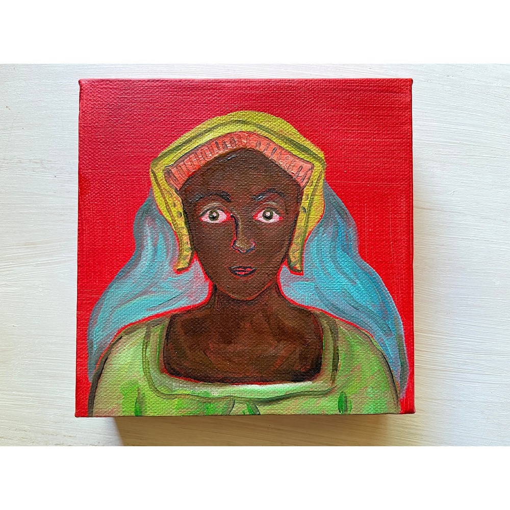 The Lady - Original‎ Oil Painting on Canvas NOT A PRINT portrait woman Dutch
